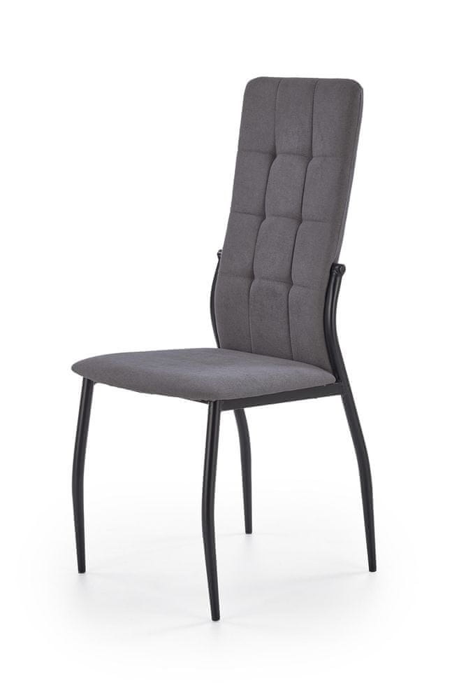 Halmar Jedálenská stolička K334 - sivá / čierna